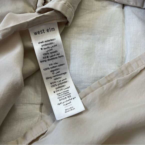 West Elm Crescent Stitch Pillow Sham 26”x26” - Picture 7 of 9